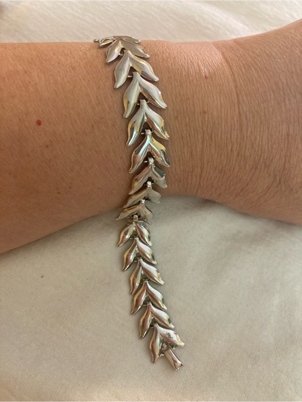 Marino Signed Vintage Silver Tone Vintage Bracelet